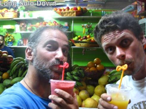 Jeroen & Arno enjoying a fruit shake - Sudan