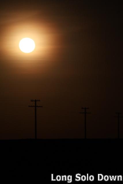 Moon rising over Nubian desert - Sudan
